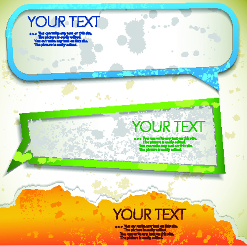Speech Bubbles Garbage vector 05