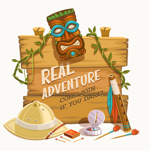 Vintage traveling style background art 01