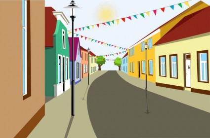 Beautiful city building background set vector Beautiful city building background set vector