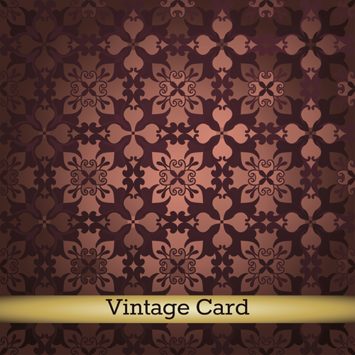 brown floral seamless pattern vector 02