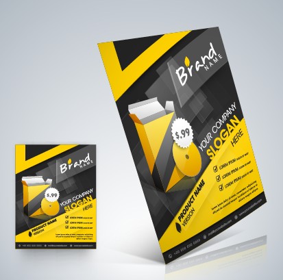 Stylish business flyer template design 02
