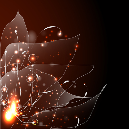 light with Flowers Backgrounds set 01
