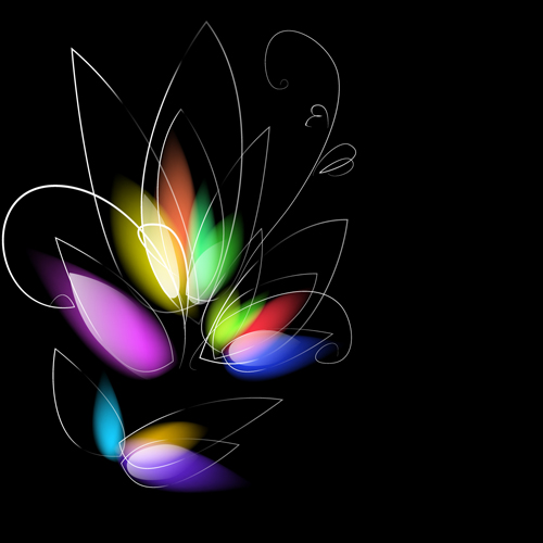 light with Flowers Backgrounds set 05