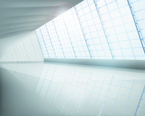 Spacious Empty White Room design vector 05