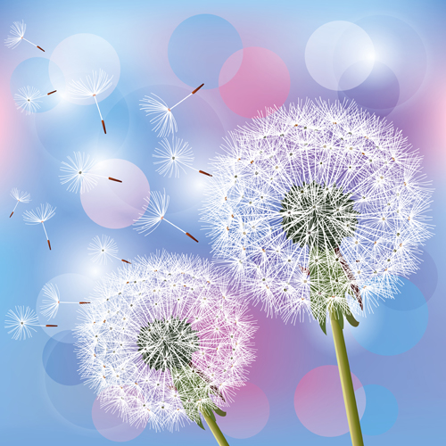 Vivid Spring elements vector background 03