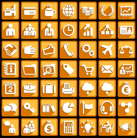 Creative white social Icons vector graphic 02