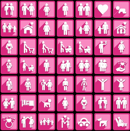 Creative white social Icons vector graphic 05