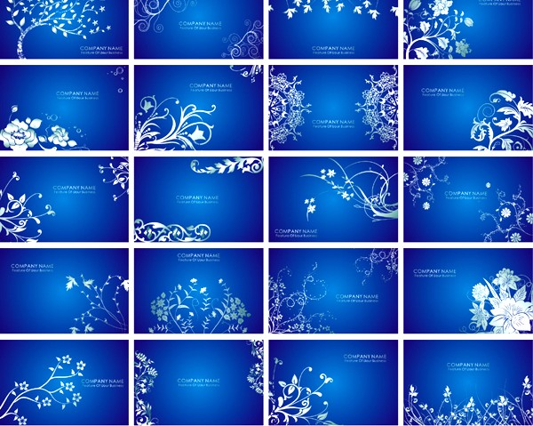 Blue flower decor background vector Blue flower decor background vector