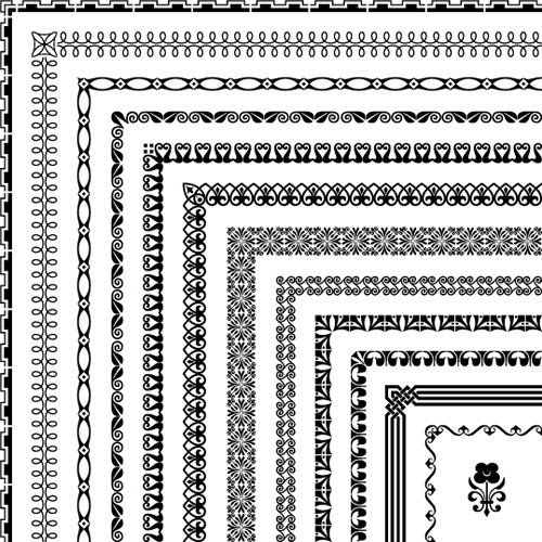 Corner ornaments borders seamless vector 03 Corner ornaments borders seamless vector 03