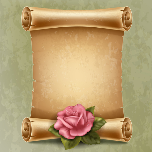 Creative scroll paper background vector set 13 Creative scroll paper background vector set 13