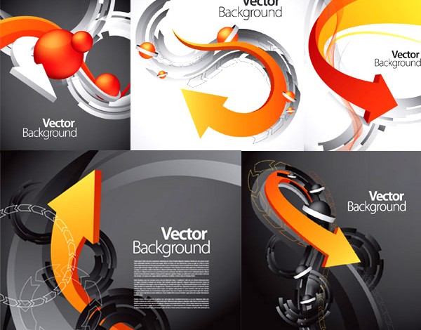 Dynamic arrow business background vector Dynamic arrow business background vector
