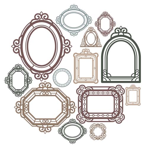 Frames vintage styles design vector 02