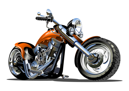 Vintage motorcycle illustration design vector 07