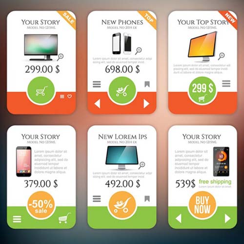 Website sales banners vector Website sales banners vector
