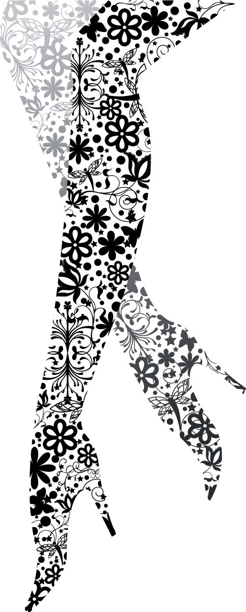 floral legs vector illustration 03 floral legs vector illustration 03