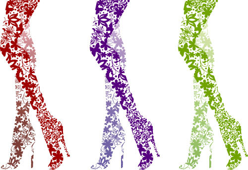 floral legs vector illustration 04 floral legs vector illustration 04