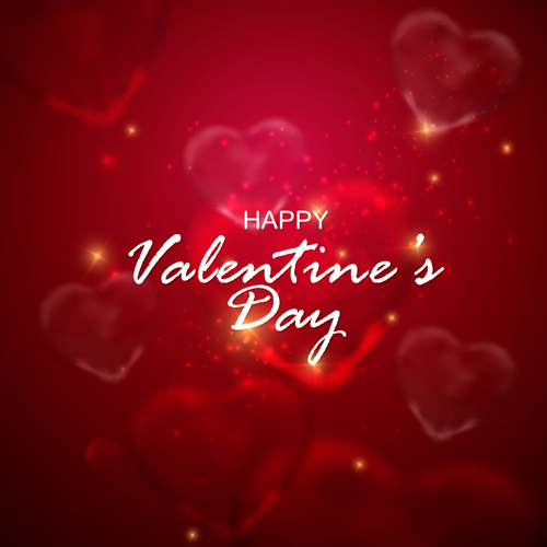 Blurs valentines day red background vector Blurs valentines day red background vector