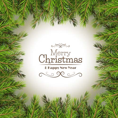 Christmas wreath frame vector Christmas wreath frame vector