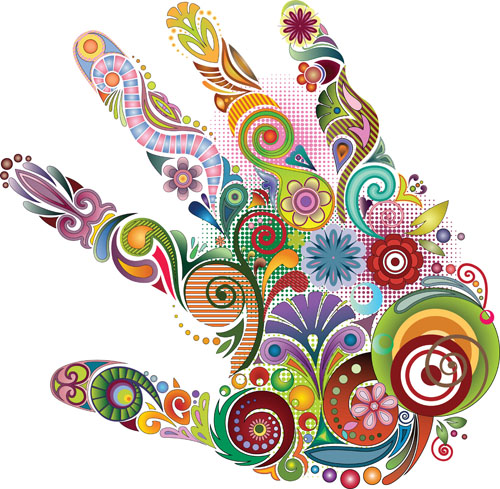 Creative palm design vector material 04 Creative palm design vector material 04