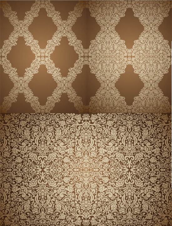 Damask art pattern vectors Damask art pattern vectors