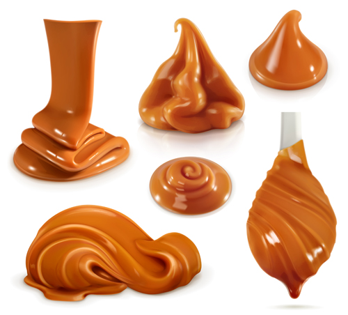 Different caramel design vector Different caramel design vector