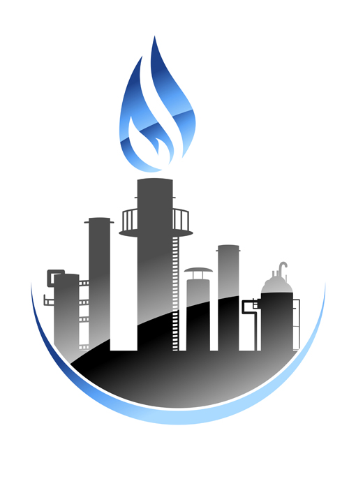 Oil refinery industry logo vector 04 Oil refinery industry logo vector 04