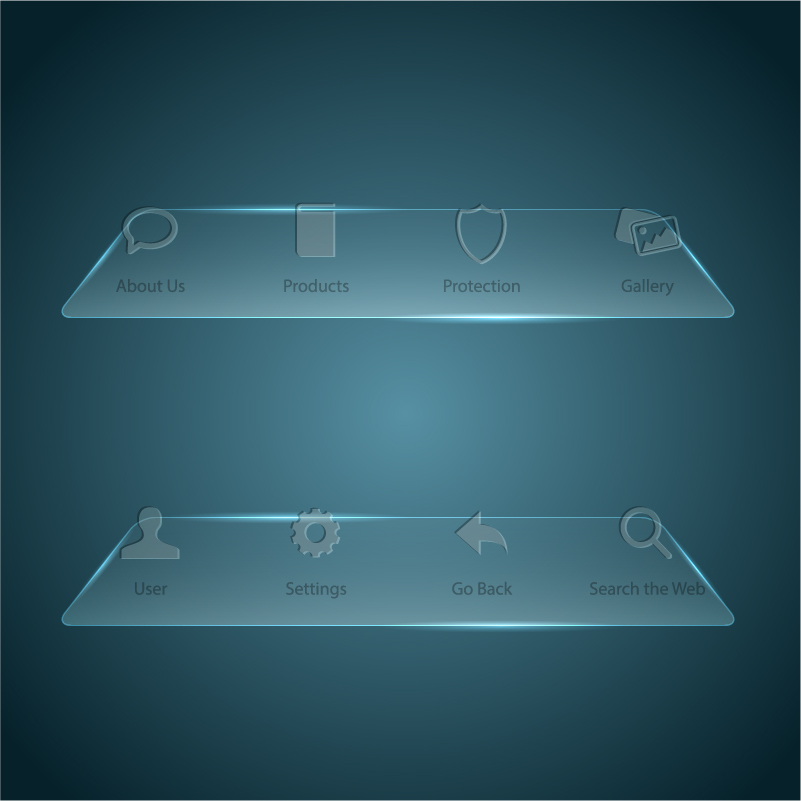 Transparent web menu vector material 05 Transparent web menu vector material 05