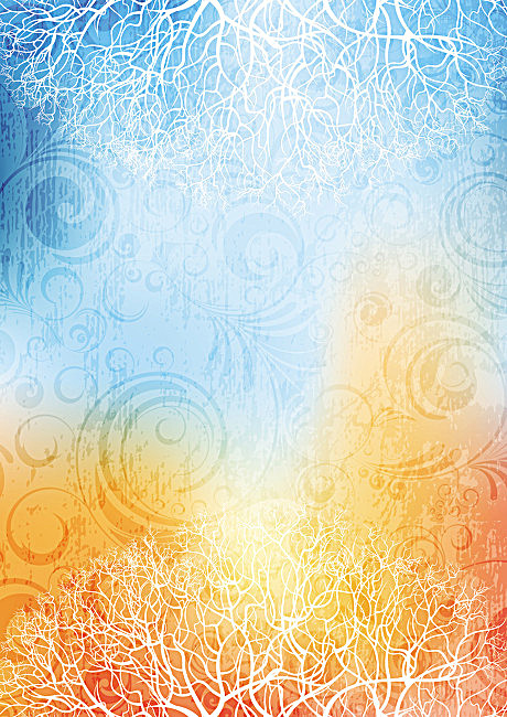 Tree with floral Textures background vector Tree with floral Textures background vector