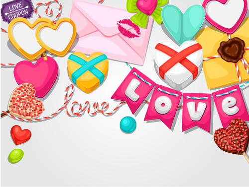 Valentines day design elements vector set 03 Valentines day design elements vector set 03