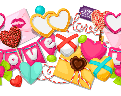 Valentines day design elements vector set 04 Valentines day design elements vector set 04