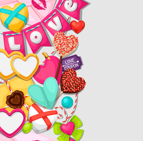Valentines day design elements vector set 07 Valentines day design elements vector set 07