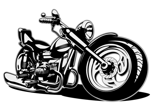 Vintage motorcycle illustration design vector 01 Vintage motorcycle illustration design vector 01