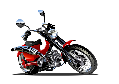 Vintage motorcycle illustration design vector 08 Vintage motorcycle illustration design vector 08