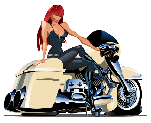 Vintage motorcycle illustration design vector 10 Vintage motorcycle illustration design vector 10