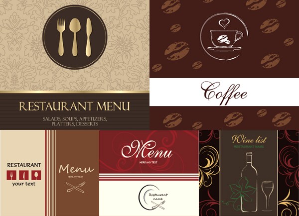 Restaurant food menu cover vector Restaurant food menu cover vector