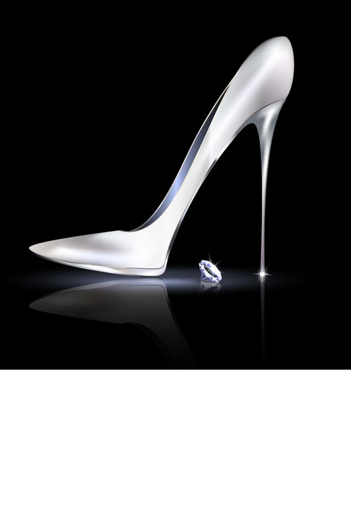 women shoes illustration High-heeled 