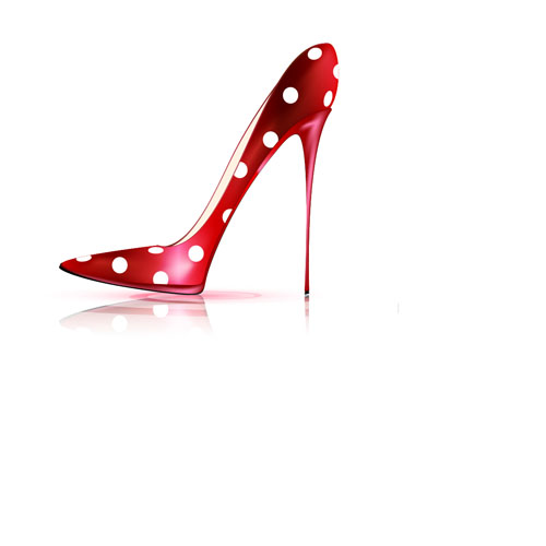women shoes illustration High-heeled 