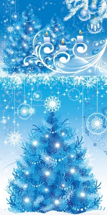 Blue christmas tree with ornaments background vector Blue christmas tree with ornaments background vector