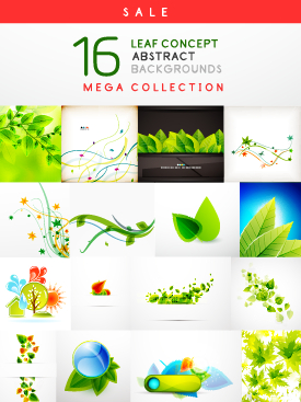 Abstract leaf concept background vector 02 Abstract leaf concept background vector 02