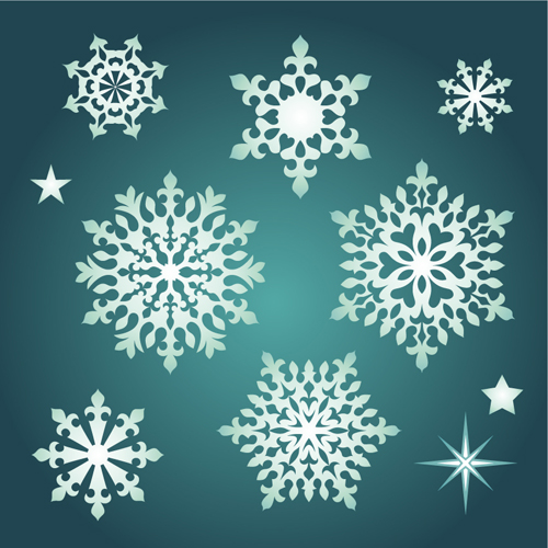 Beautiful snowflake pattern vectors 01 Beautiful snowflake pattern vectors 01