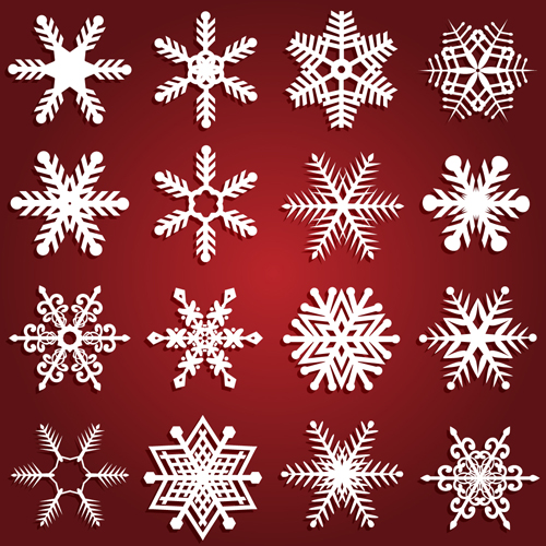 Beautiful snowflake pattern vectors 02 Beautiful snowflake pattern vectors 02