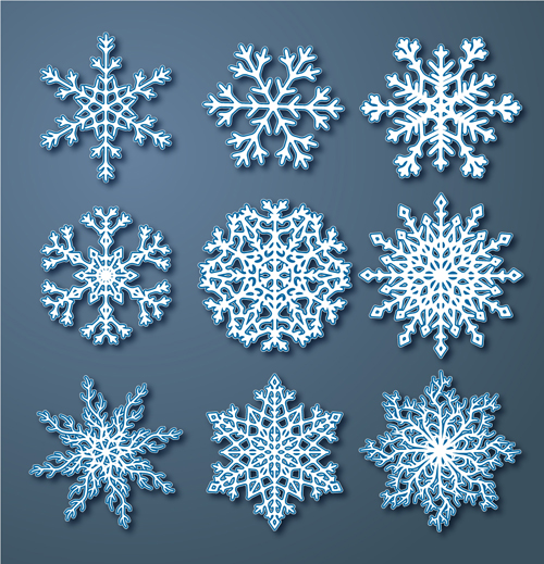 Beautiful snowflake pattern vectors 04 Beautiful snowflake pattern vectors 04