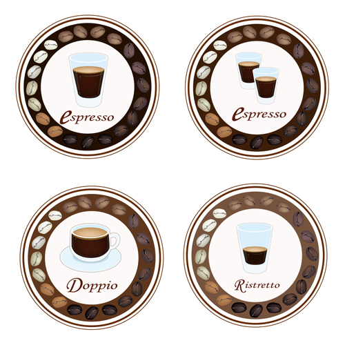 Coffee badge design vectors 03