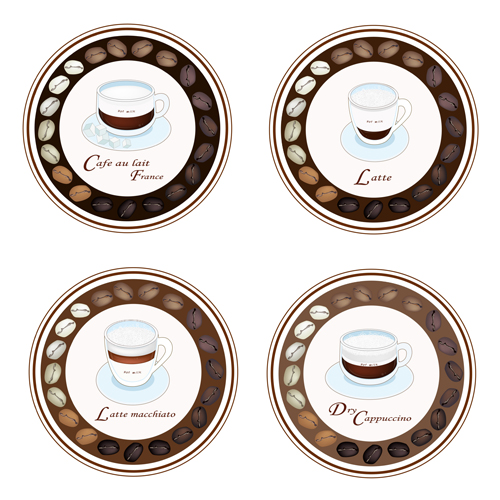 Coffee badge design vectors 04 Coffee badge design vectors 04