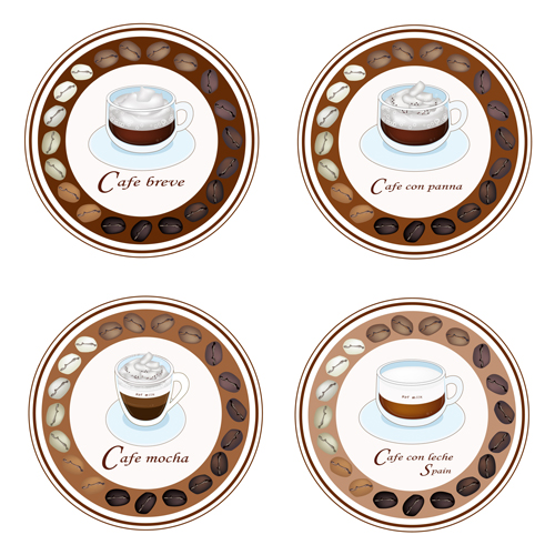 Coffee badge design vectors 05 Coffee badge design vectors 05