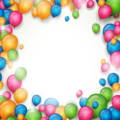 Colored balloon with white background Colored balloon with white background