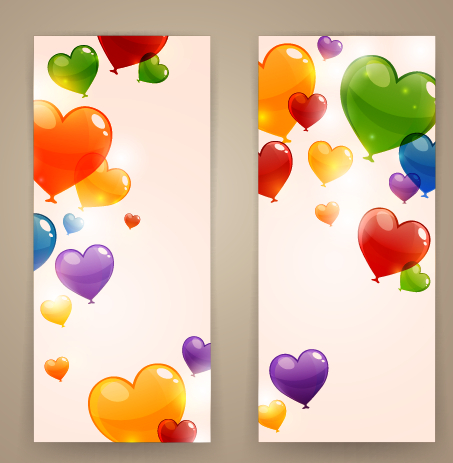 shape heart shaped colored banner balloon 