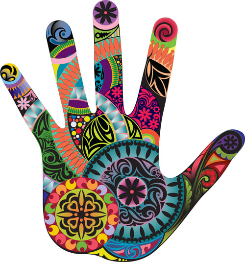 Creative palm design vector material 07 Creative palm design vector material 07