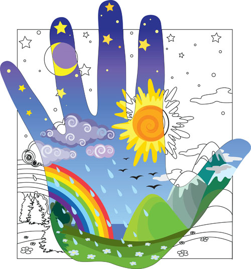 Creative palm design vector material 08 Creative palm design vector material 08