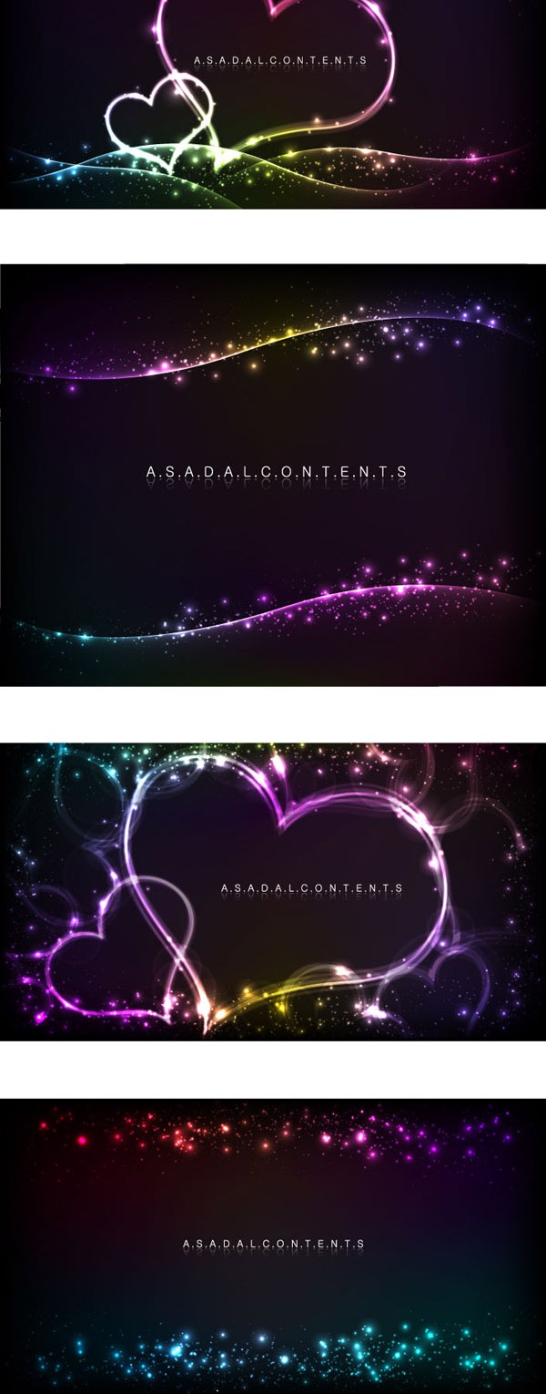 Neon light Heart shaped background vector Neon light Heart shaped background vector